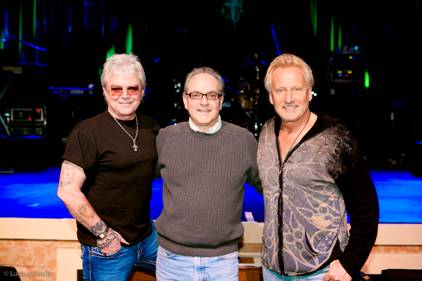 (From L-R): Air Supply’s Russell Hitchcock, TED JOSEPH (President, Odds On Records), and Graham Russell, also of Air Supply