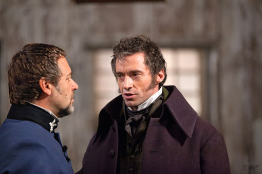 Russel Crowe and Hugh Jackman from LES MISERABLES